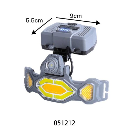 Φακός κεφαλής LED με ηλιακό πάνελ -  T67CS - 051212
