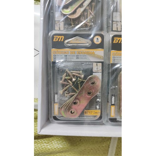 Σύνδεσμοι επίπλων ίσιοι - 100*18*2mm - Σετ 12 πακέτα των 4 τεμαχίων - 206098