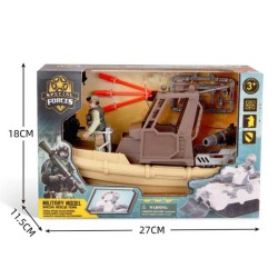 Σετ πολεμικό σκάφος με αξεσουάρ - 2366 - 232620