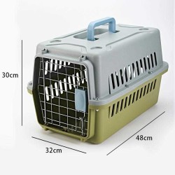 Κλουβί μεταφοράς κατοικιδίου πλαστικό - 48x32x30cm - 574119 - Green