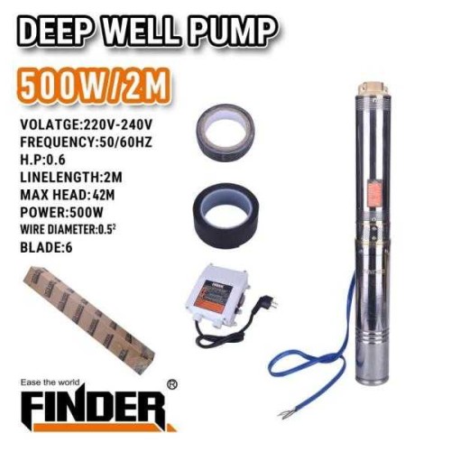 Υποβρύχια αντλία γεώτρησης - 500W/2M - Finder - 197425