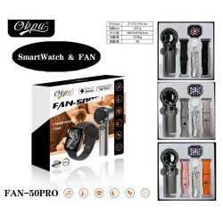 Σετ Smartwatch με ασύρματο ανεμιστήρα χειρός - FAN-50 PRO - 260295 - Black