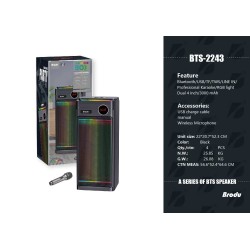 Φορητό ηχείο subwoofer με μικρόφωνο Karaoke - BTS-2243 - 722435