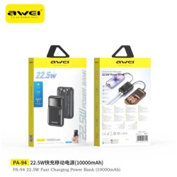 Powerbank - 3in1 - PA-94 - 10.000mah - 22.5W - AWEI - 028912