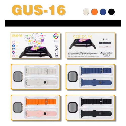 Σετ Smartwatch με 2 λουράκια - GUS-16 - 260202 - Blue