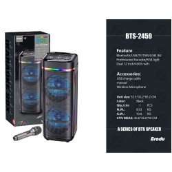 Φορητό ηχείο subwoofer με μικρόφωνο Karaoke - 12" - BTS-2459 - 724590