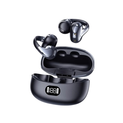 Ασύρματα ακουστικά Bluetooth Open-Ear με θήκη φόρτισης - KMS-E07 - 260076 - Black