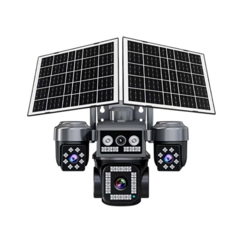 Ηλιακή κάμερα ασφαλείας IP τετραπλή - C011SQ - WiFi - Security Camera - 371228