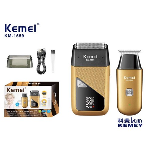 Σετ ξυριστική μηχανή & Trimmer - 2in1 - KM-1559 - Kemei