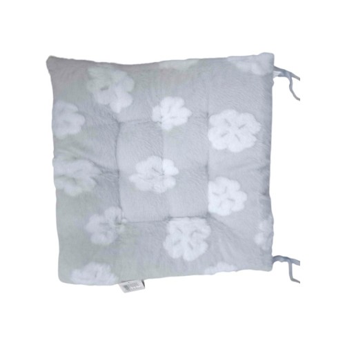 Μαξιλάρι καρέκλας γούνινο - 40x40cm - 571526 - Grey