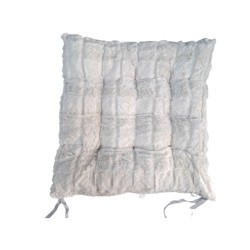 Μαξιλάρι καρέκλας γούνινο - 35x35cm - 571527 - White