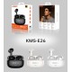 Ασύρματα ακουστικά Bluetooth με θήκη φόρτισης - KMS-E26 - 260267 - Black