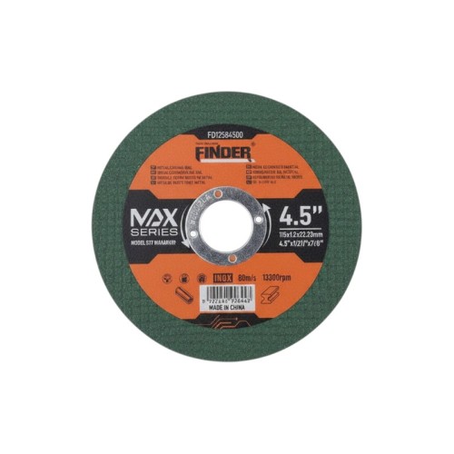 Δίσκος κοπής μετάλλου - 4.5" - 115x1.2x22.23mm - Finder - 190644