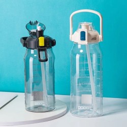 Φορητό παγούρι πλαστικό με καλαμάκι - 1500ml - 831622 - Green