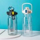 Φορητό παγούρι πλαστικό με καλαμάκι - 1500ml - 831622 - Pink